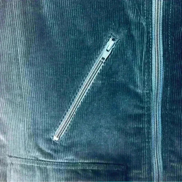 Liz Claiborne Unique Vintage Teal Corduroy Hunting Vest Fuchsia Lining Sz Medium - Picture 8 of 15